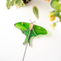 Vitrail papillon monarque Suncatcher pour Pot plante DecorationGift pour les femmes Light Catcher Sun Room Decor Village Style