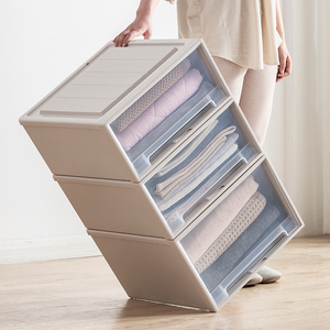 Nhựa Xếp Chồng Ngăn Kéo Có Thể Xếp Chồng Hệ Thống Lưu Trữ Quần Áo Phòng Ngủ Nhà Bếp Văn Phòng Nhà Tủ Quần Áo Tổ Chức Đơn Vị Với Trượt Ngăn Kéo - Product Image 5