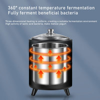WINNERS Yaourtière Électrique Automatique Multifonctionnelle avec Minuteur, Machine Commerciale à Contrôle Numérique