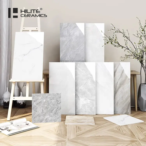 Carreaux de porcelaine à motif <span class=keywords><strong>marbre</strong></span> <span class=keywords><strong>blanc</strong></span> brillant 60x60/600x600 pour salon et <span class=keywords><strong>chambre</strong></span> à coucher - Product Image 4