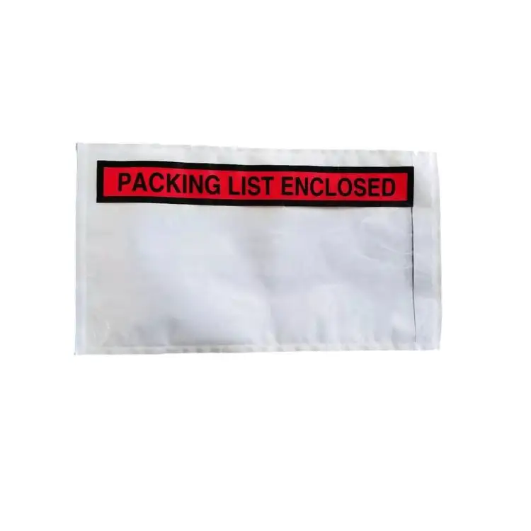 Hot Sale Wholesale Custom A4 B5 Waterproof Self-Adhesive Packing List Slip Envelope