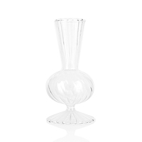 Haute qualité borosilicate décoration de la maison vases verre fleur vase mariages tabal décor verre bourgeon