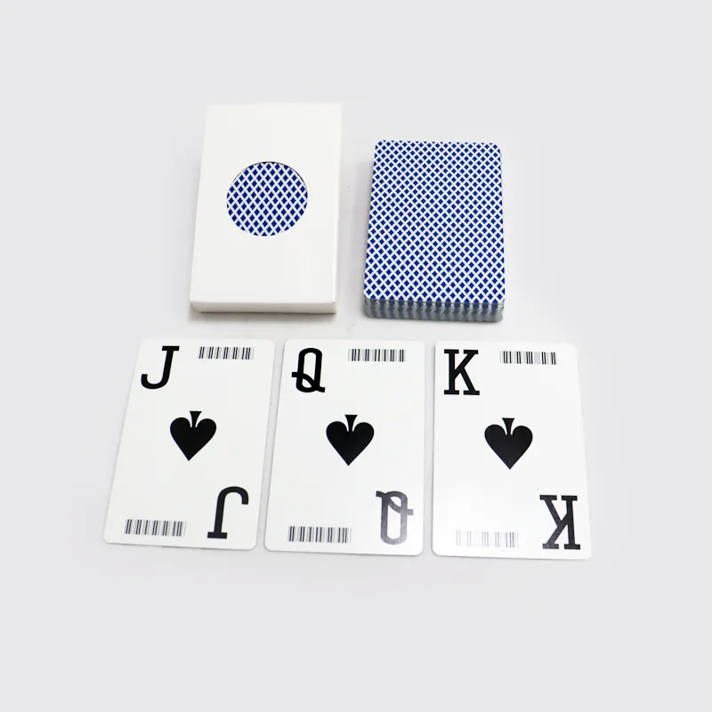 Cartes à jouer italiennes d'exportation imprimées en usine, cartes à code-barres personnalisées, cartes de poker de grande police jumbo de qualité casino