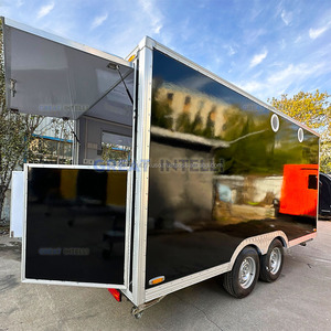 Nuevo diseño de madera para exteriores, Vintage, café, helado, carrito de comida, bicicleta eléctrica pequeña con remolque, mesa de Bar plegable portátil, camiones de comida móviles - Product Image 3