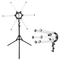 Lampe annulaire LED professionnelle pliable 120W en plastique de 36 pouces avec trépied, CRI 95+, pour appareil photo, téléphone et diffusion en direct