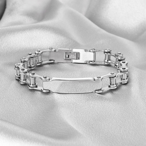 Conjunto de Pulseras de Acero Inoxidable 316L para Hombre, Diseño de Cadena de <span class=keywords><strong>Bicicleta</strong></span>, Cierre Industrial en Forma de H, Joyería Masculina, Venta al Por Mayor, Personalización OEM - Product Image 5
