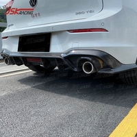 Diffuseur arrière en fibre de carbone style JSK pour VW Golf 8 GTI 2021