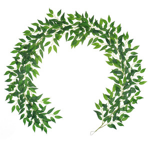 Guirlande artificielle de feuilles de saule 100 cm, verdure suspendue pour décoration de mariage et de maison, style naturel, bande de plante en plastique - Product Image 3