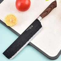 Ensemble de couteaux de chef en acier inoxydable Hyri, 6 pièces, avec boîte cadeau, pour la cuisine, ensembles de couteaux de cuisine, outils forgés martelés, avec boîte cadeau