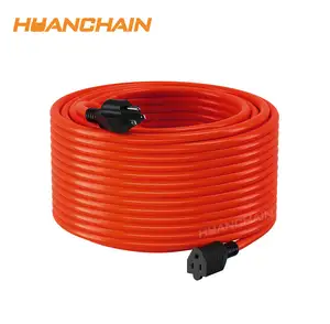 Huanchain Oranje 50 Ft Outlet Extension Cords16AWG 3 Prong Indoor Outdoor Sjtw 50 Ft Oranje Verlengsnoer