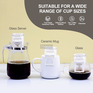 HIGHWIN tout nouveau sac en papier filtre à café Portable jetable suspendu oreille goutte à goutte sac filtre à café adapté au <span class=keywords><strong>Camping</strong></span>/voyage - Product Image 6