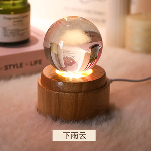 โคมไฟบรรยากาศ LED รูปทรงคริสตัลบอลหมุนได้ แกะสลักลายปลาวาฬและยูนิคอร์น 3 มิติ เปลี่ยนสีได้หลากสีสัน เหมาะสำหรับเด็ก ของขวัญวาเลนไทน์ ใช้ในบ้าน ชาร์จผ่าน USB - Product Image 2