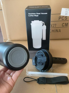 Customized 25oz/750ml <b>Double</b> <b>Walled</b> Vacuum Insulated Stainless Steel Travel Mug With 2 in 1 Drinking Flip Lid - Product Image 4