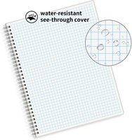 Cuaderno de Color blanco con cuadrículas y cuadrículas, grande, personalizado, ideal para el hogar, escuela, oficina y negocios