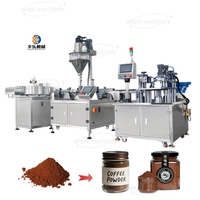Vis de tarière linéaire remplisseur café protéine pot bouteille poudre sèche épice remplissage capsulage étiquetage Machine d'emballage ligne de Production