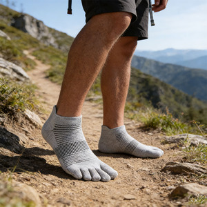 Coolmax Running <strong>Socks</strong> with Logo <strong>Toe</strong> Separator Ankle <strong>Socks</strong> <strong>for</strong> Men Women - Product Image 6