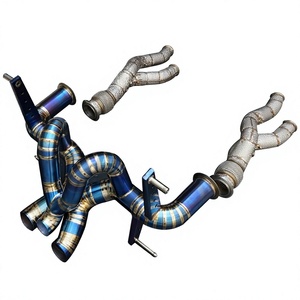 Vortex Titanium Exhaust for Lamborghini Aventador LP740 Straight Pipe With Heat Shield Downpipe Full System - Product Image 1