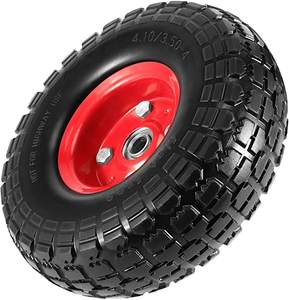 Nouvelle roue pneumatique de <span class=keywords><strong>10</strong></span> pouces 3.50-4 avec jante en acier pour remplacement de roue de brouette, roue de chariot en caoutchouc à air - Product Image 3