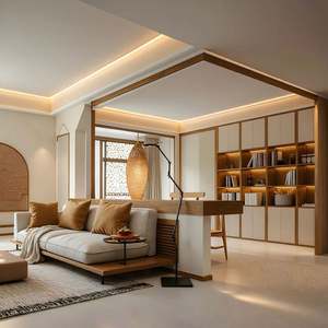 Meuble d'entrée en bois de style chinois moderne sur mesure, nouveau panneau de meuble pour salons, appartements, hôtels, villas - Product Image 2