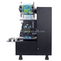 Scelleuse automatique de gobelets en plastique de table pour café, thé au lait, machine à sceller pour les magasins de bubble tea