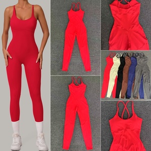 EnovStars Tuta da Yoga Personalizzata con Logo per Donna, 78% Nylon 22% Spandex, Schiena Incrociata, Scollo a U, Imbottitura Rimovibile, Vestibilità Slim, <span class=keywords><strong>Pezzo</strong></span> Unico per Allenamento - Product Image 5