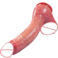 Silikon-Doppelschicht-Dildo mit starkem Saugnapf, G-Punkt-Vibrator, lebensechter Penis, künstlicher großer Schwanz, Sexspielzeug für Frauen
