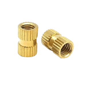 Inserts filetés autotaraudeurs en laiton, inserts filetés anti-desserrage pour moules en plastique, écrous moletés en laiton pour quincaillerie de moulage par injection - Product Image 1