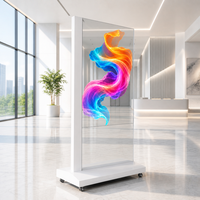 Display OLED Trasparente Verticale Mobile da 55 Pollici con 43% di Alta Trasmittanza, Segnaletica Digitale Commerciale per Gallerie