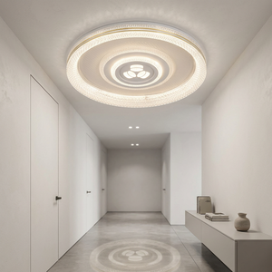 Plafonnier encastré élégant à trois anneaux concentriques, éclairage intérieur, trois couleurs, intensité réglable, <span class=keywords><strong>luminaire</strong></span> de luxe pour chambre principale - Product Image 4
