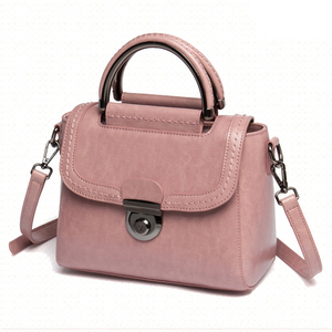 Bolso de Mano de Diseño para Mujer, de Cuero Genuino, Bolso Pequeño con Cierre de Cremallera, Bolso Tote de Piel de Vaca - Product Image 1