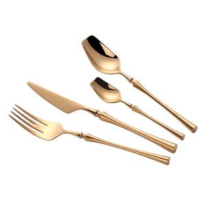 Juego de Cubiertos de 4 Piezas, Cuchara, Tenedor y Cuchillo Negros, Cubiertos de Oro Rosa, Juego de Cubiertos para Boda, Hotel, Cena, Juego de Vajilla para Mesa de Comedor - Product Image 5