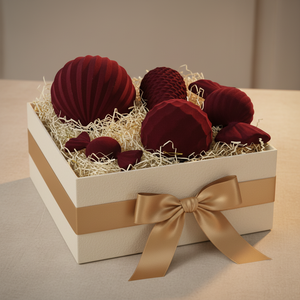 Bolas de Navidad Grandes de Terciopelo Rojo, Verde y Marrón, Bolas de Navidad de Terciopelo Flocado de 15 Pulgadas, Adornos Colgantes para Árbol - Product Image 6