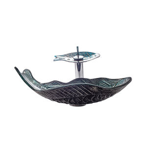 โต๊ะ<span class=keywords><strong>กระจก</strong></span>นิรภัยทรง<span class=keywords><strong>ปลา</strong></span>สำหรับใช้ในบ้านของโรงแรมอ่างล้างหน้าหรูหราพร้อมก๊อกน้ำน้ำตก<span class=keywords><strong>อ่าง</strong></span>ล้างมือในห้องน้ำสีกรมท่า - Product Image 4