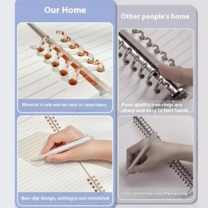 Afneembare B5 Coil <span class=keywords><strong>Notebook</strong></span> 60 Vel Spiraalgebonden Hoogwaardige Eenvoudige Student Ins Papier A3 Pu Handloze Losbladige Blocnote School - Product Image 4