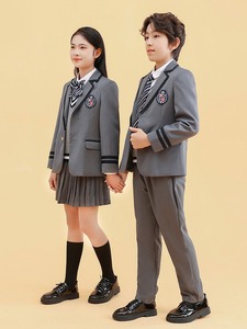 Ventes directes d'usine Uniformes scolaires pour les élèves Uniformes de classe du collège Costumes pour les grands enfants Costumes pour garçons et filles - Product Image 5