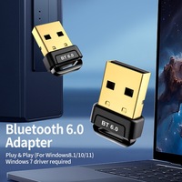 Adaptateur BT USB BT6.0 EDR & BLE pour PC, design compact, Plug & Play, compatible avec Windows 10/11, récepteur et émetteur BT