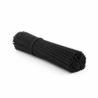 Bâtonnets diffuseurs en fibre noire écologiques de 3 mm x 25 cm, qualité médicale, antibactériens, pour diffuseur de parfum d'intérieur