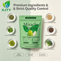 Gummies de légumes verts à marque privée OEM, probiotiques, vitamines, supplément quotidien pour l'énergie, le soutien immunitaire et la santé intestinale