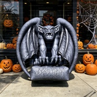 Grand gargoyle ailé gonflable réaliste sur mesure pour les expositions de l'industrie du divertissement d'horreur, les carnavals de rue en plein air et les événements d'Halloween