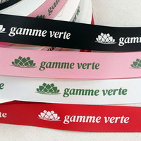 Ruban gros-grain personnalisé imprimé, ruban gros-grain en polyester en rouleau avec logo personnalisé pour boîte cadeau, bouquet, gâteau, emballage de mariage