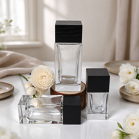 Vente en gros de flacons de parfum rechargeables en verre transparent avec logo personnalisé, 30 ml, 50 ml, 100 ml, avec bouchon, flacon Woran