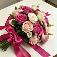 Rubans en satin de 1,5 pouce (40 mm) en gros pour bouquets de fleurs éternelles, fabrication de nœuds floraux et décoration de la Saint-Valentin