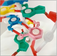Modelo de enseñanza de laboratorio ADN biológico estructura de doble hélice modelo de estructura molecular de ADN de trompeta para enseñanza en el aula