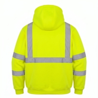 Sweat-shirt à capuche haute visibilité ZUJA, 280 g/m², polaire polyester, bande réfléchissante argentée de 2 pouces, vêtements de travail de sécurité, sweat-shirt OEM, tailles S-3XL