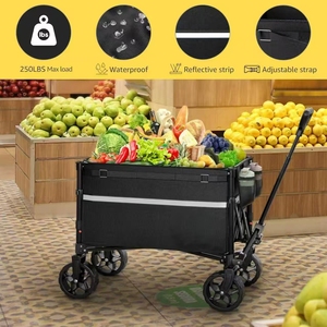 Nuevo carrito de compras de gama alta, carrito de playa plegable, carrito de cochecito de bebé, carrito de cochecito plegable - Product Image 6