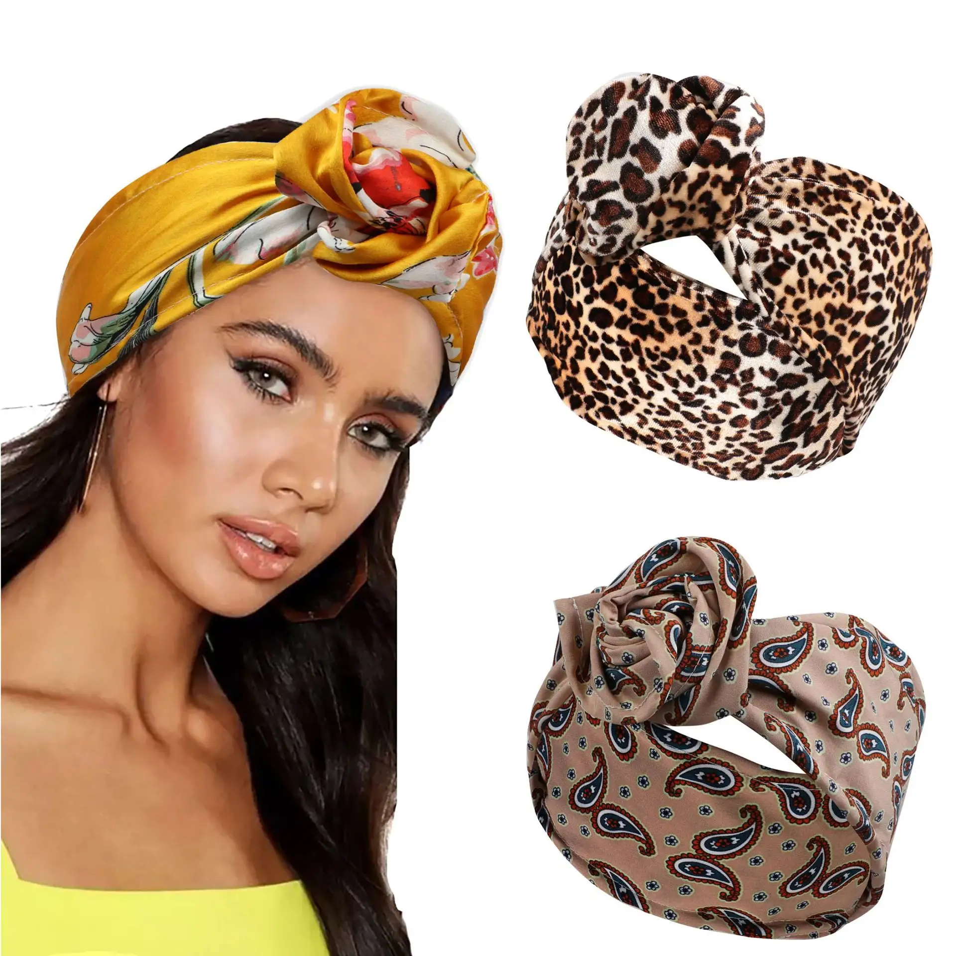 Diademas de turbante para mujer, bandana plegable, OEM, oferta, novedad de 2023