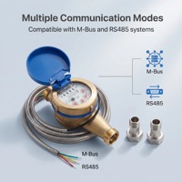 Compteur d'eau photoélectrique à lecture directe, en laiton, IP68, précis, sans erreur, DN15-DN100, compatible filaire/sans fil