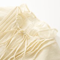 Robe unie ample à col en V et ceinture nouée, style villégiature, nouvelle collection automne 2026 MYST&ZA pour femme