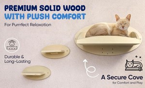 Estantes de pared personalizados para gatos con cojín acogedor Juegos de muebles de madera para trepar para gatos <span class=keywords><strong>Kitty</strong></span> <span class=keywords><strong>Bridge</strong></span> Estante para gatos Estantes de pared montados en la pared - Product Image 3