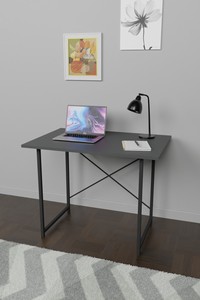 Bureau d'ordinateur avec étagères pour étudiants, bureau d'étude moderne pour ordinateur de bureau - Product Image 1